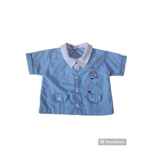 Vintage Boys t-shirt MayFair Shirt Size 3-6 Months Embroidered